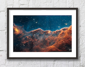 Carina Nebula | James Webb Telescope, Stars and Nebula, NASA Poster, Astronomy Gift, NASA, NIRCam Image, Space Decor, Nebula, NGC 3324