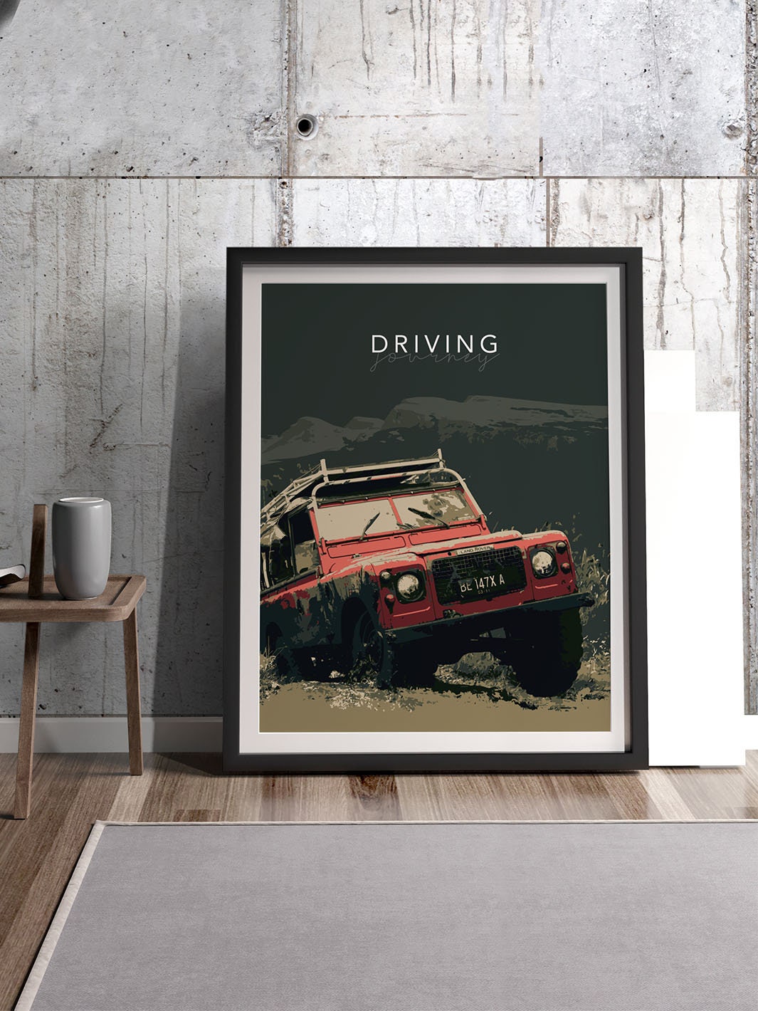 Land Rover DEFENDER 90, 1994 NAS, Car Art Print, Off-road Legend ...
