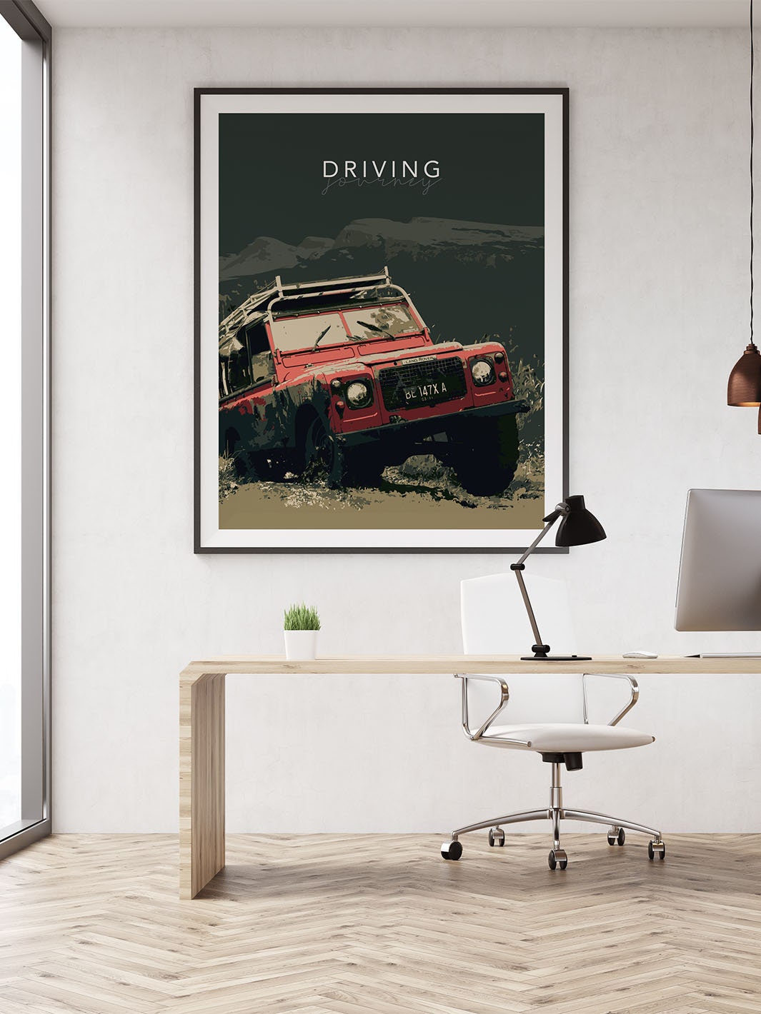 Land Rover DEFENDER 90, 1994 NAS, Car Art Print, Off-road Legend ...