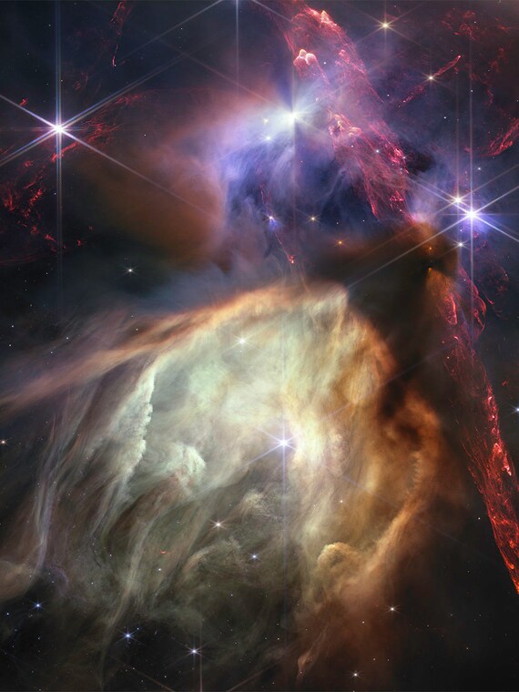 へびうち星雲 | ロー星形成星雲、NIRCam 画像、ジェームズ・ウェッブ