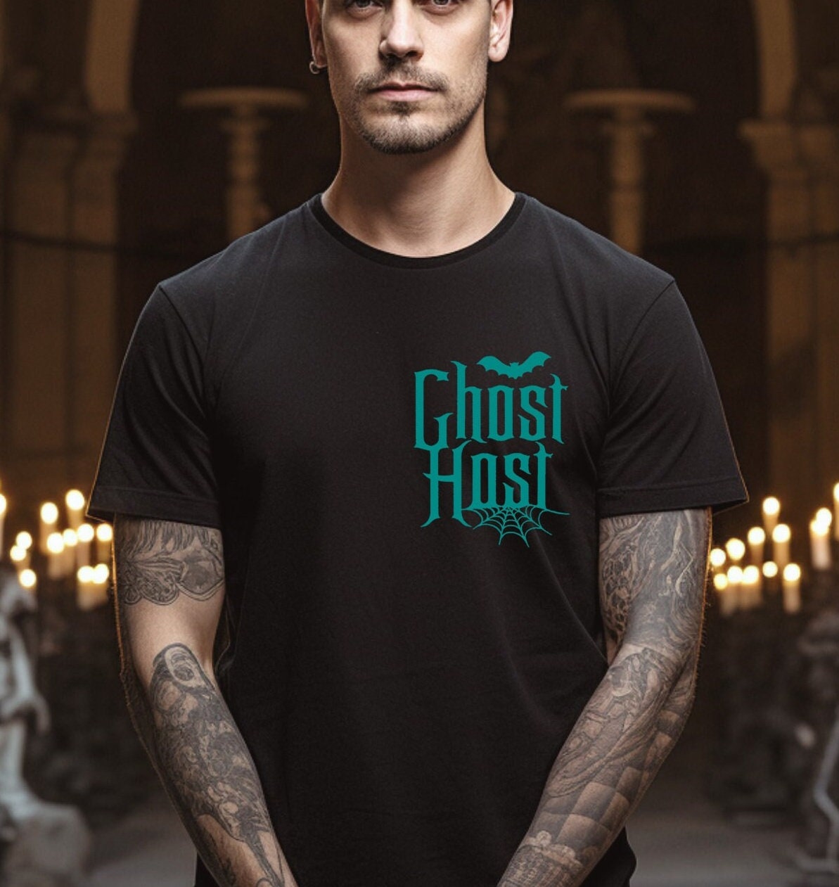 Ghost Host Haunted Mansion Tee Halloween Magical Vacation Graphic Tee