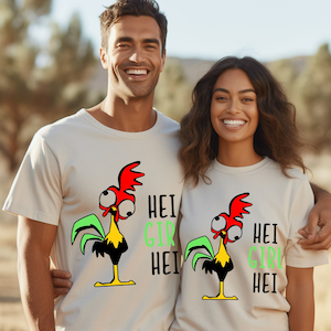 Comfort Colors/Bella Canvas Hei Girl Hei Chicken Moana Maui Magical Theme Park Vacation Tee