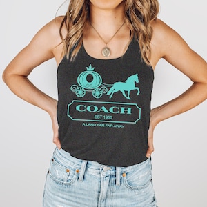 Pumpkin Carriage Coach Magical Vacation Graphic Family Tank Tops