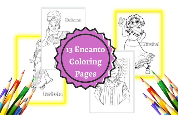 Encanto Coloring Pages for Kids | Coloring Pages | Printable Coloring | Digital Download | Digital Coloring PDF