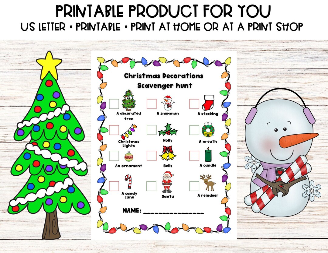 Christmas Decoration Scavenger Hunt 