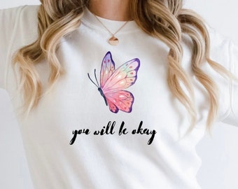 Mental Health PNG, Butterfly PNG, Trendy PNG, Popular Png, Butterfly Clipart, Mental Health Shirt, Butterfly Shirt Design, Inspirational Png