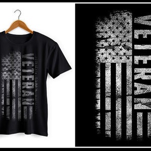 Veteran - USA Flag Digital Shirt Graphic