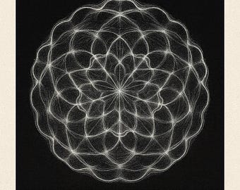 Personalized Cymatic Name Art Frequency Mandala Vibrational