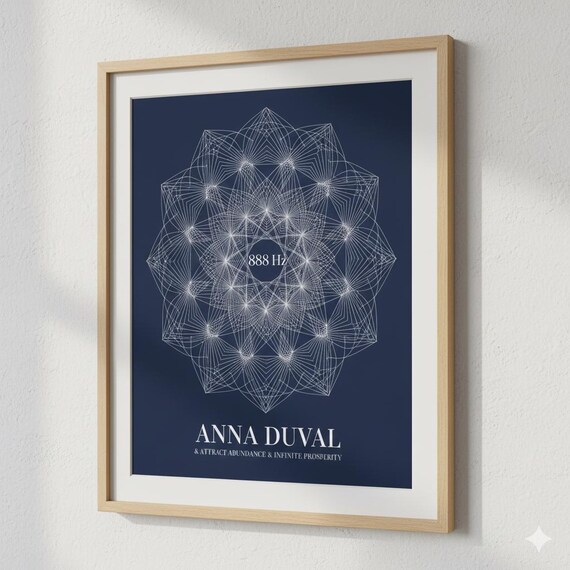 Personalized 888hz Abundance Art Infinite Wealth Frequency Print