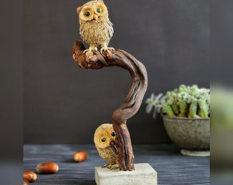 Unique handmade paper mache owl sculptures for stylish home decoration, Cute eco- friendly room decoration object
