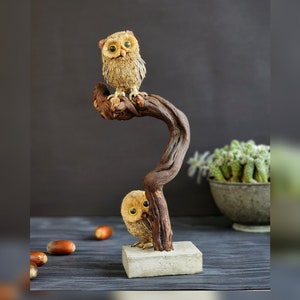 Unique handmade paper mache owl sculptures for stylish home decoration, Cute eco- friendly room decoration object