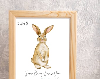 Nursery decor | Nursery Print  | Bunny bedroom print | Nursery print | Children's Bedroom art | Bunny picture | Wall art | Bedroom Print