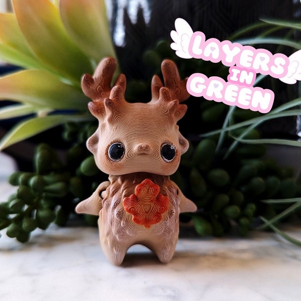 Reindeer Pixie! - Fully Customizable 3D Printed Cuties! Keychain, Magnet, or Crystal Stand!