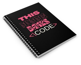 This Mumma Bakes Code Spiral Funny Geek Notebook - Ruled Line