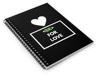 Break For Love Spiral Funny Geek Notebook - Ruled Line