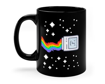 NYAN Mac 11oz Black Funny Geek Mug