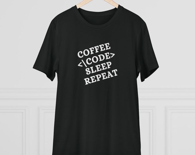 Featured listing image: Coffee Code Sleep Repeat Organic Creator T-shirt - Unisex