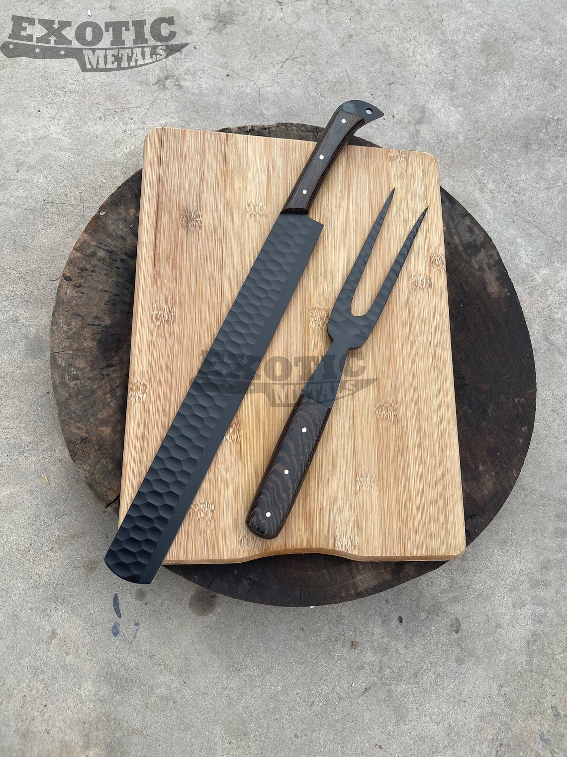 Custom Handmade Brisket Knife Set D2 Brisket Knife & Fork Etsy Canada