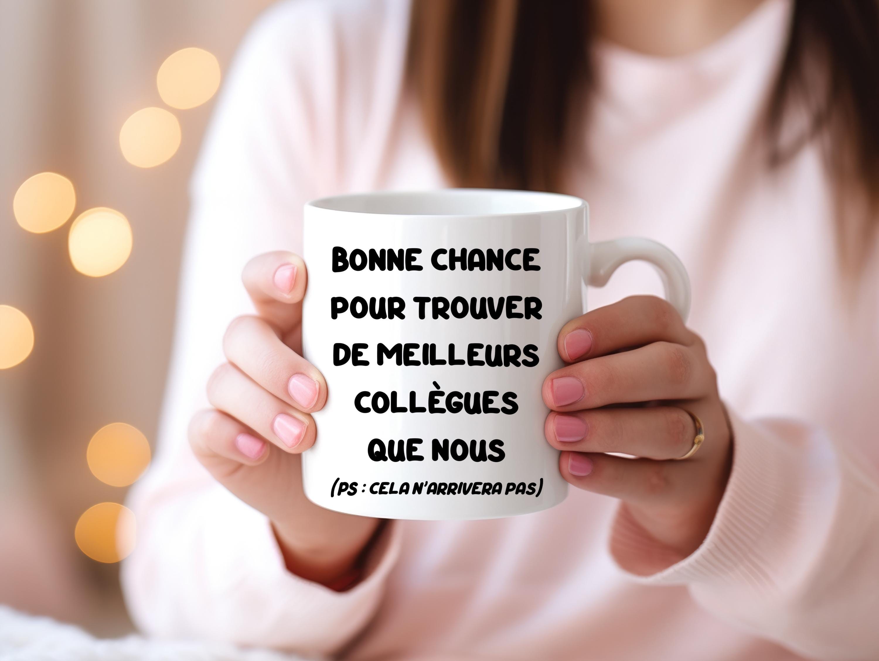 Tasse à Café Humoristique – Cadeau De Départ Collègue – ‘Travail Traître’ – Neuve