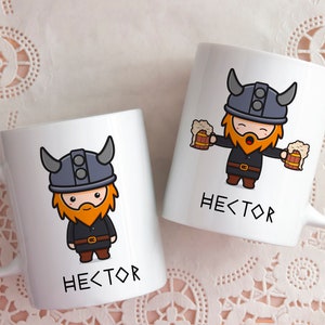 Gepersonaliseerde Vikingmok, keramische kop, origineel cadeau-idee voor een Viking. MONDIAL RELAY LEVERING (Relay Punt)