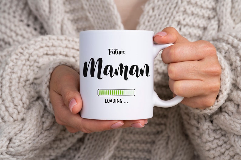 Mug personnalisé futur papa, maman, tasse en céramique, idée cadeau originale annonce d'une grossesse.LIVRAISON MONDIAL RELAY Point Relais image 2