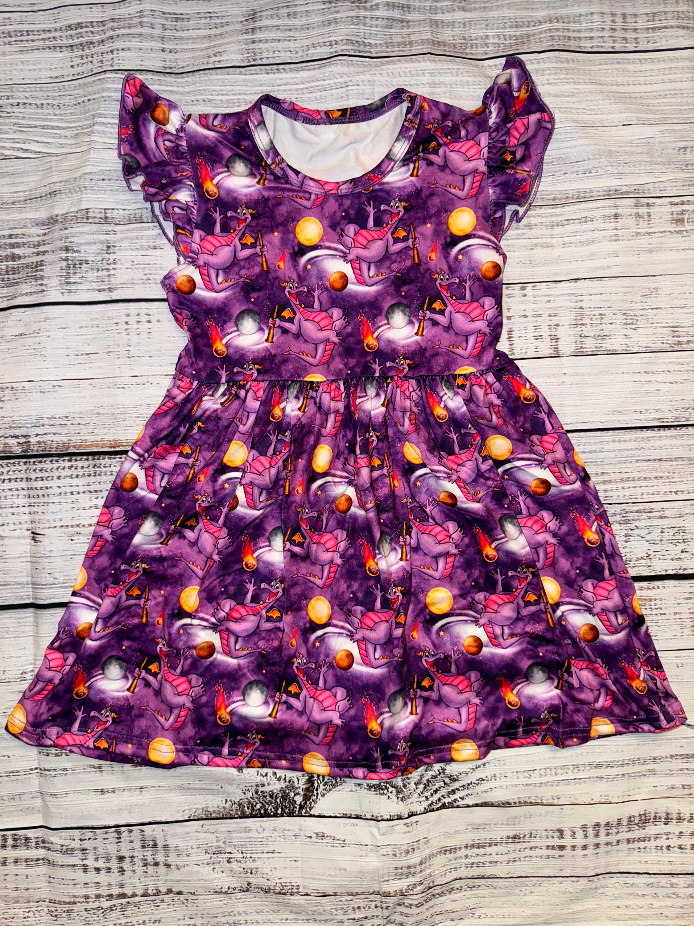purple dragon dress Purple Reign Dragons Short Sleeve Super Twirler Play Dress with Pockets 2T