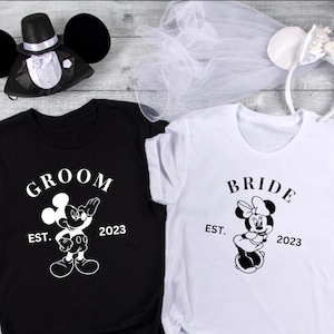 Groom and Bride shirt/ Mr and Mrs Disney shirt/ Disney Mooners shirt/ Disney Wedding stuff/ Disney Honeymoon Shirt/ Honeymoon sweatshirt