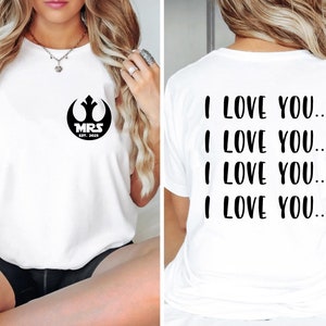 Star wars couples gift/Disney Star Wars Couple Shirt/I Love You I Know Shirt/Disney Couple Shirt/Disney Mooners Shirt/Mickey Star Wars Shirt