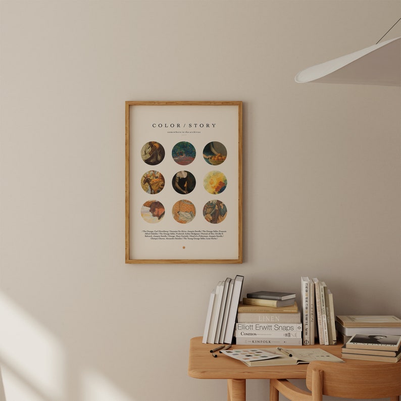 Orange Printable Museum Art Exhibition Poster / Digital Download Art ...