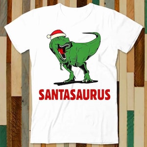 サンタサウルス レックス ホーホーホー クリスマス トレックス 恐竜 Tシャツ 大人 ユニセックス メンズ レディース レトロデザイン Tシャツ ヴィンテージ トップ A4744