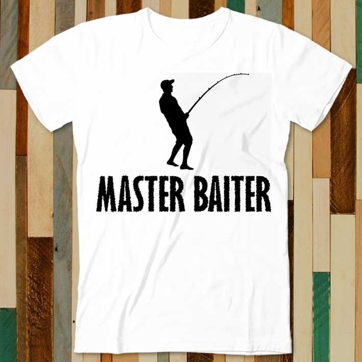 Master Baiter Novelty Joke Funny Rare Christmas Gift T Shirt Adult Unisex Men Women Retro Design Tee Vintage Top A4851