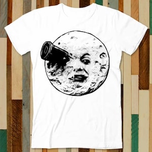 Man In The Moon Scary Face T Shirt Adult Unisex Men Women Retro Design Tee Vintage Top A4850