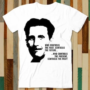 George Orwell Inspired 1984 Animal Farm T Shirt Adult Unisex Men Women Retro Design Tee Vintage Top A4974