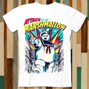 Stay Puft Ghostbusters Attack Of The Marshmallow T Shirt Adult Unisex Men Women Retro Design Tee Vintage Top A4982