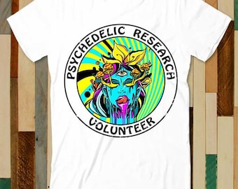 Psychedelic Research Terence Mckenna Magic Mushroom Volunteer T Shirt Adult Unisex Men Women Retro Tee Vintage Top A4966