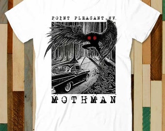 Mothman Encounter Point Pleasant T Shirt Adult Unisex Men Women Retro Design Tee Vintage Top A4822