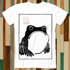Unbeeindruckt Frosch Japanische Kunst Sterne Dämonen T-Shirt Erwachsene Unisex Männer Frauen Retro Design T-Shirt Vintage Top A4705