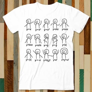 Funny Algebra Dance Graph Figures Math Equation T Shirt Adult Unisex Men Women Retro Design Tee Vintage Top A4838