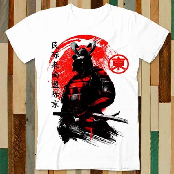 Japan Samurai Armor Japanese Warrior Katana T Shirt Adult Unisex Men Women Retro Design Tee Vintage Top A4923