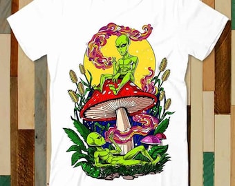 Tシャツ・カットソー [cosmoss] MUSHROOM GRAPHIC T-SHIRT Cosmic Mushrooms T-Shirt – Wokeface