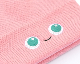 Embroidered Jigglypuff Inspired Beanie | Hat | Kawaii | Adult Gift