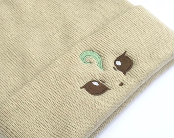 Embroidered Leafeon Inspired Beanie | Hat | Adult Gift | Kawaii