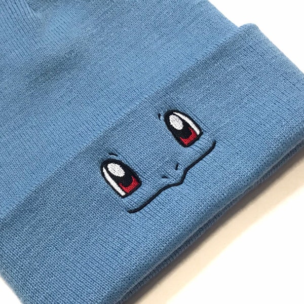 Embroidered Squirtle Inspired Beanie | Hat | Kawaii | Adult Gift