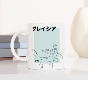 Glaceon Inspired 11oz Ceramic Mug | Japanese | Adult Gift