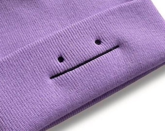 Embroidered Ditto Inspired Beanie | Hat | Kawaii | Adult Gift