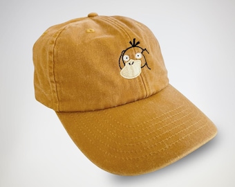 Embroidered Psyduck Inspired Dad Hat | Adjustable Cotton Poké Hat