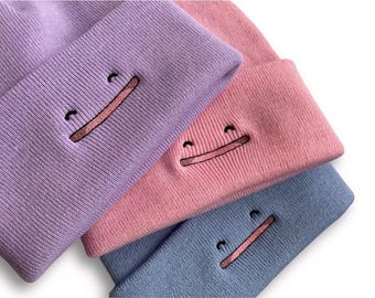 Embroidered Ditto Inspired Beanie | Hat | Kawaii | Adult Gift