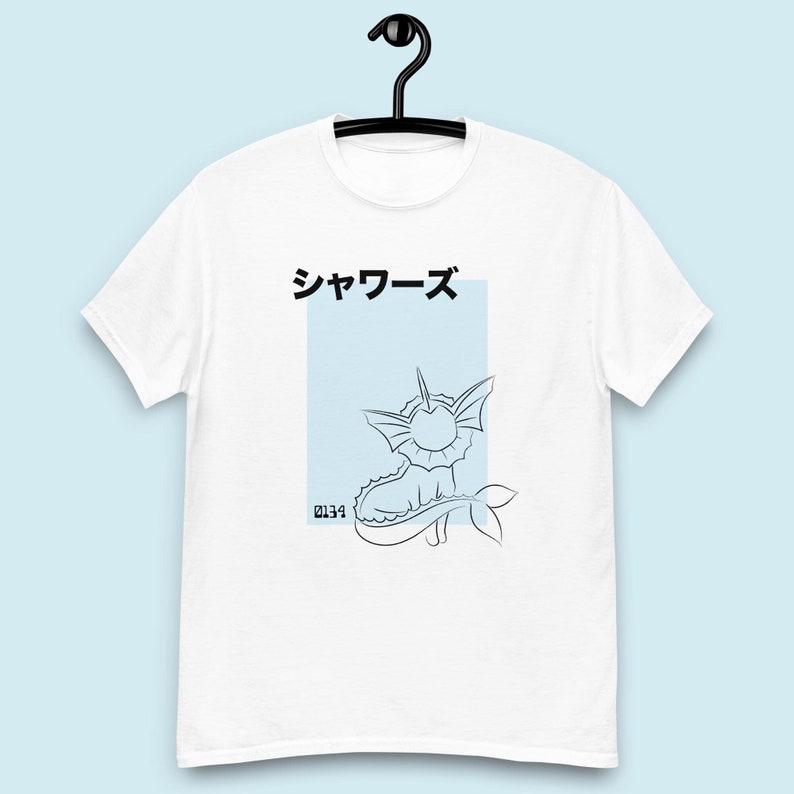 shirt inspiré de Vaporeon Unisexe Japonais Cadeau adulte image 1