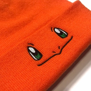 Embroidered Charmander Inspired Beanie | Hat | Adult Gift | Kawaii