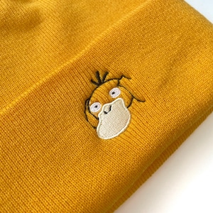 Gestickte Psyduck inspirierte Mütze | Mütze | Kawaii | Geschenk für Erwachsene